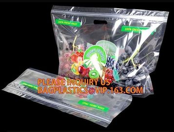 fresh fruit plastic bag for packaging cherry, Bag For Fresh Fruit Sweet Cherry, Coin or U shape grape bag