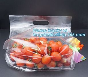 LDPE Zip lockk aseptic grape bag,cherry bag,fruit bag with hole/slider Zip lockk fruit bag with air holes for grape packagin