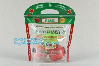 slider Zip lockk fruit bag with air holes for grape packaging bag, Stand up slider zipper fruit picking bag for apple, Fac