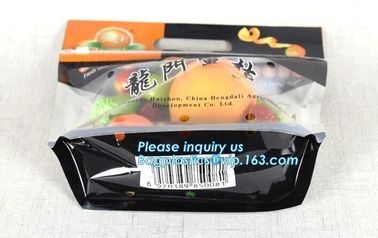 Resealable zipper grape bag fruit packaging bags plastic slider bag, fresh fruit packaging slider zipper bag, vegetable