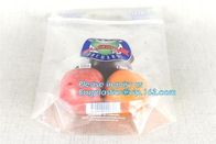 frozen food plastic packaging bag with slider zipper, pe zip lock bag with slider, slider Zip lockk perforated fresh grape