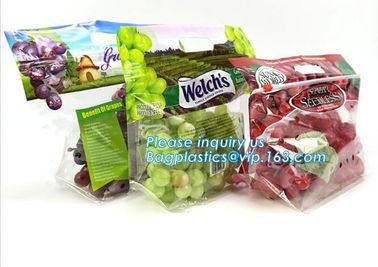 Fresh Perforated Fruit Bag, Fruit bag with slider zip, Zip lockk fresh keeping pouch bottom gusset banana/mango/grape frui