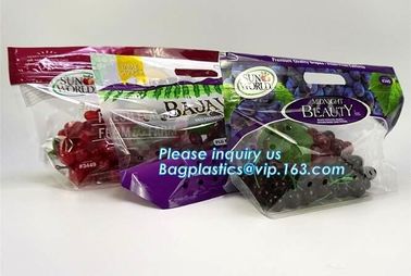 Fresh Perforated Fruit Bag, Fruit bag with slider zip, Zip lockk fresh keeping pouch bottom gusset banana/mango/grape frui