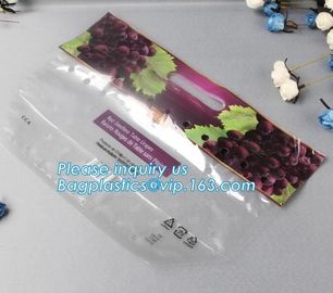 Slider Zipper Locking Bags, 3 Mil Slider Lock Plastic Bags, slider zipper lock bag grape bag for fruit and vegetable pac