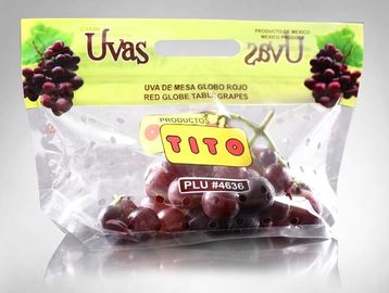 vegetable and fruit packing zipper zip lock slider bag, Green grapes packaging bag with slider/Grapes packing bag/Plasti