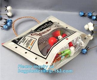 vegetable and fruit packing zipper zip lock slider bag, Green grapes packaging bag with slider/Grapes packing bag/Plasti