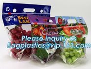 reusable clear printed zippered storage slider bag for vegetables and fruits, recyclable fresh fruit packaging Zip lockk w