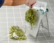 Plastic Slider Bags with Zip lockk Zipper bags, grape packaging bags slider zipper fruit bag, Fruit Fresh Keeping Reusable