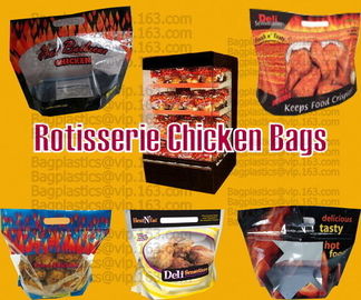 microwaveable bag, Rotisserie Chicken Bags, Microwave Grilled Chicken bag Hot BBQ Chicken Plastic Grape Packing Bag PAC