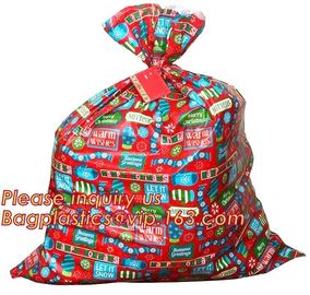 Set of 3 60&quot;x72&quot; Christmas Gift Bags Jumbo/Giant Bike Bag,LDPE christmas red sack plastic jumbo bike/bicycle gift bag