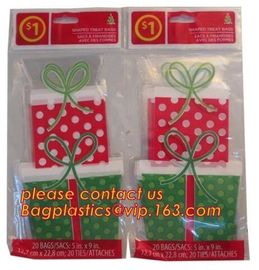 Clear Cello Bags Adhesive - 1.4 mils Thick Self Sealing OPP Plastic Bags for Bakery Cookies Christmas Halloween Party