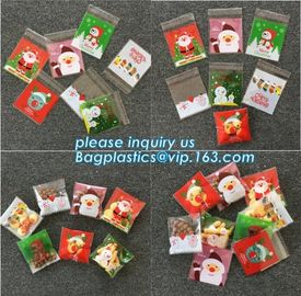 Hot 100pcs/lot Cute Snowflake Snowman Santa Xmas Christmas Gifts Holders Bake Biscuit Cookies Candy Jewelry Packaging Ba