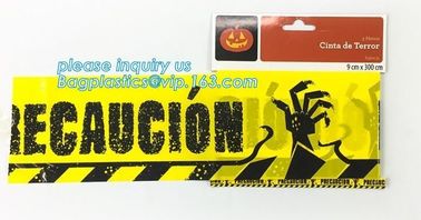 Halloween Birthday Party theme warning caution PE tapes for event decoration,Halloween Caution Tapes,Halloween Warning T