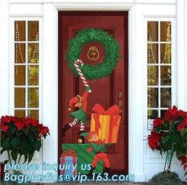 indoor &amp; outdoor door poster PE plastic window cover for halloween christmas decoration,Door Poster Christmas Gift Decor