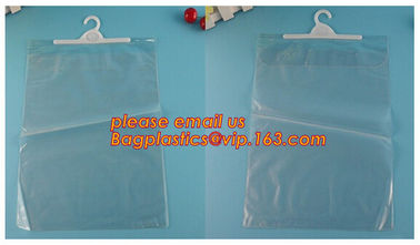 Custom Made Clothes Underwear PVC Packaging Bag with Hook Display Bikini Swimwear Bag,Environmental Material pvc swimwea