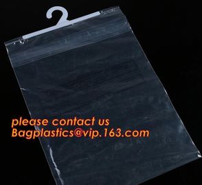 hanger hook plastic underwear packaging poly bags with hanger,Frosted PVC plastic hook bag button opening bagplastics