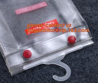 Foldable Coat Stereo Clear Hanging Hook Hanger Bag*,garment packing printed hanger bags with snap button closure bagease