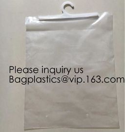 PVC/EVA Plastic Cloth Underwear Hanger Packaging Bag With Snap Button,Eco-Friendly Pvc Pvc/Eva Hook Garment Bag,Customiz