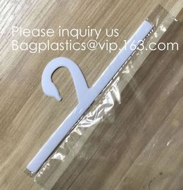 Custom Logo Printing EVA Garment Underwear Clothes Packaging Transparent Button Pvc Soft Plastic Hanger Hook Bag, BAGEAS