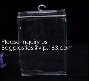 Custom Logo Printing EVA Garment Underwear Clothes Packaging Transparent Button Pvc Soft Plastic Hanger Hook Bag, BAGEAS