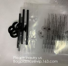 Frosted Zip lockk bag EVA PVC hanger bag for clothes,EVA frost drawstring bag, Frosted Plastic EVA Garment Packing Bag zip