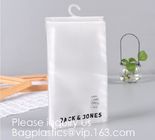 Biodegradable Compostable pac Hanger Garment Underwear Clothes Package Hanging Hook Plastic Bag With Self-Adhesive Seal