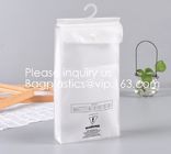 Biodegradable Compostable pac Hanger Garment Underwear Clothes Package Hanging Hook Plastic Bag With Self-Adhesive Seal