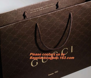 luxury paper shopping bag, recycle kraft paper bag, promotion Christmas gift bag, Personalized wine gift bags with gloss