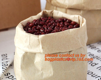 70g food grade brown kraft paper bag with customized logo printing, Pinch Bottom Paper Bag, Greaseproof Paper Bag with L