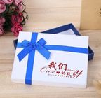 Luxury Wholesale Custom Packaging Paper Gift Box with Ribbon,wedding paper jewellery white gift box with ribbon closure