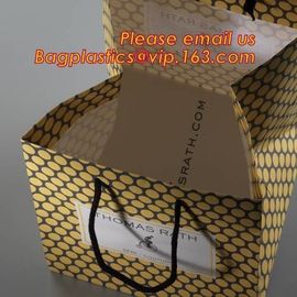 Customized logo silver hot-stamping logo luxury paper gift bags wholesale,paper bag printing with silk handle and