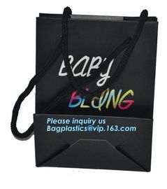 eco friendly paper printed shopping coffee packaging retail bags with handle logo,paper gift shopping bag with red custo