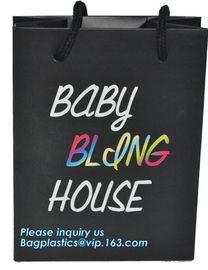 eco friendly paper printed shopping coffee packaging retail bags with handle logo,paper gift shopping bag with red custo