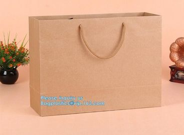 Manufacturer Shopping White Kraft Paper Carrier Bag,Luxury recycled custom printing logo shopping pack paper bag, packag
