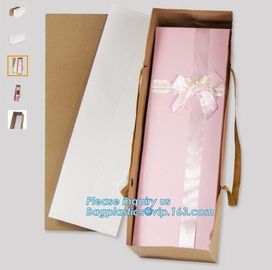 Unique flat bottom color high class paper carrier die cut handle paper flower bag,kraft flower paper bag customized flow