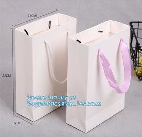 Printing Logo Paper Carrier Bag with Bowknot and Handle for Luxury Clothing,luxury wedding carrier bag, bagplastics, pac