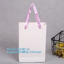 Printing Logo Paper Carrier Bag with Bowknot and Handle for Luxury Clothing,luxury wedding carrier bag, bagplastics, pac