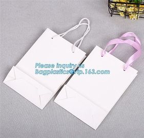 Printing Logo Paper Carrier Bag with Bowknot and Handle for Luxury Clothing,luxury wedding carrier bag, bagplastics, pac
