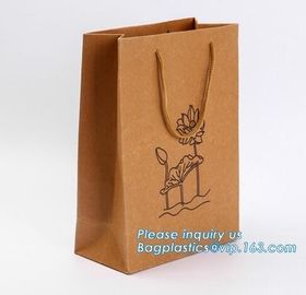 Design luxury white custom kraft recycle carrier bag shopping paper bag kraft,disposable Paper Machine Kraft handle Pape