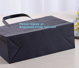 Luxury wedding paper gift candy carrier bag with ribbon handle,Eco-friendly custom printing luxury paper wine carrier ba