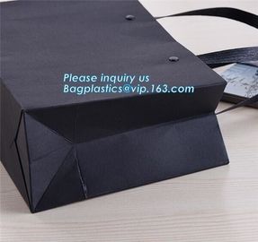 Luxury wedding paper gift candy carrier bag with ribbon handle,Eco-friendly custom printing luxury paper wine carrier ba