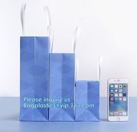 Custom made luxury kraft paper bag in colour/kraft paper bags colorful paper carrier bag/coloured recycled paper packagi