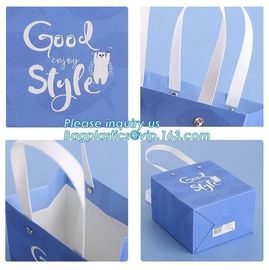 Custom made luxury kraft paper bag in colour/kraft paper bags colorful paper carrier bag/coloured recycled paper packagi