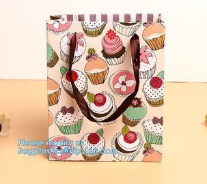 High Quality Luxury Shopping Satin Ribbon Gold Stamping Paper Bag,New hot sale brown packaging paper carrier bag take aw