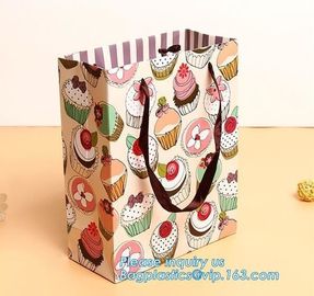 High Quality Luxury Shopping Satin Ribbon Gold Stamping Paper Bag,New hot sale brown packaging paper carrier bag take aw