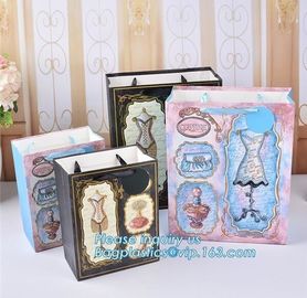 Wholesale Customized Personalized Logo Printed Gift Carrier White Paper Bags With Rope Handles, bagplastics, bagease pac