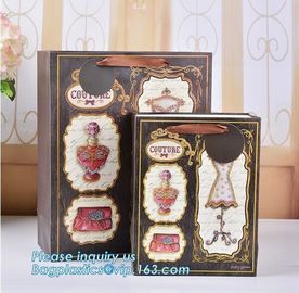 Wholesale Customized Personalized Logo Printed Gift Carrier White Paper Bags With Rope Handles, bagplastics, bagease pac