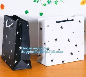 Full printed Luxury Paper Gift Bags Paper Carrier Bag Party Bag with Rope HandlesPersonalized Large Luxury Gift Shopping