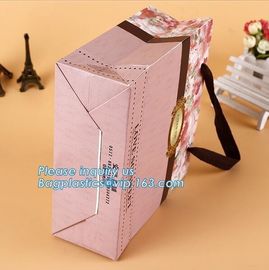 Manufacturer hot sale cheap custom paper bag luxury kraft paper bag,pure color special paper flower bag with ribbons han