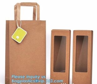 luxury wine carrier bag,paper bag for wine,paper wine bag,Free Design!! Free Sample!!! flower carrier bag cheap brown pa